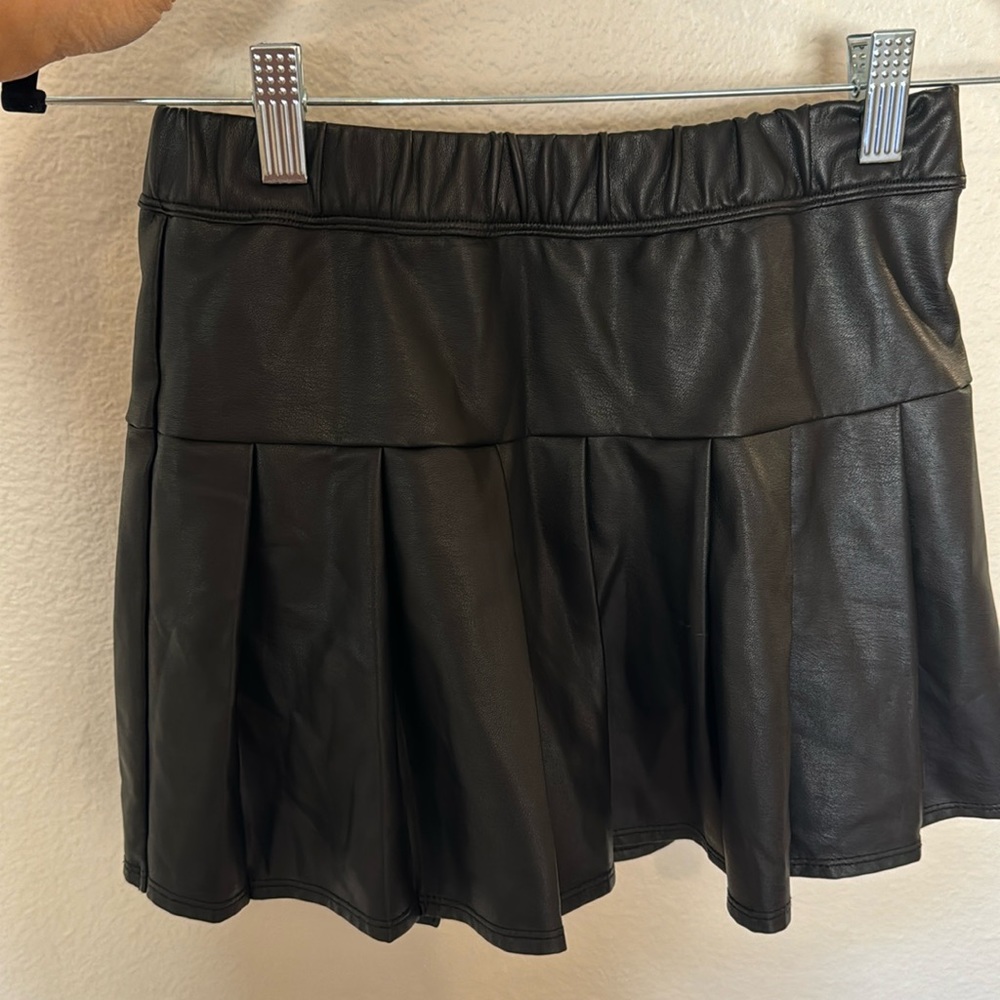 Black faux leather skirt - Abercrombie kids
